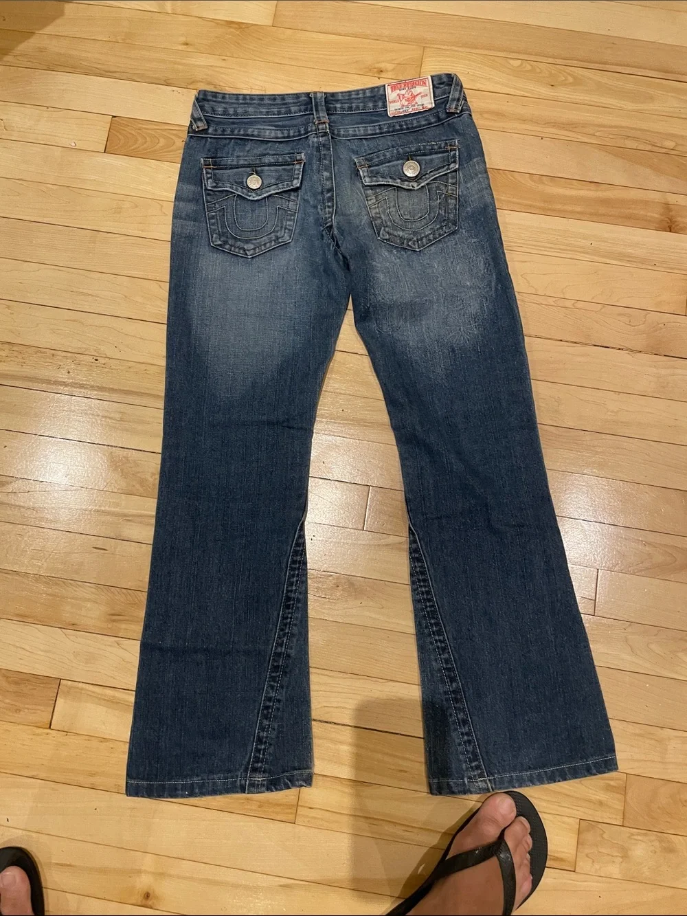 True Religion Joey Dark Blue Flared Jeans Size 27 - Picture 7 of 7